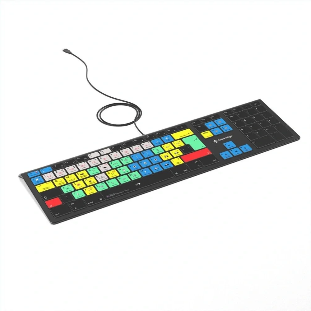 EditorsKeys ADOBE PREMIERE PRO KEYBOARD - BACKLIT - FOR MAC OR PC